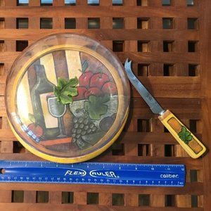 Vintage Jo!e Cheese Plate And Knife